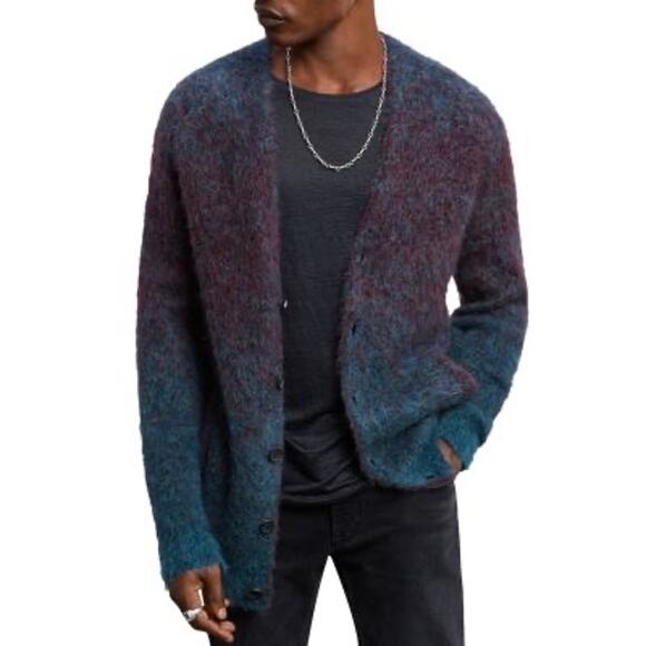 John Varvatos Collection XL Mohair Cardigan Sweater Ombre - Picture 1 of 11